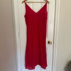 Max Mara Studio Red Spaghetti Strap Slip Dress 10